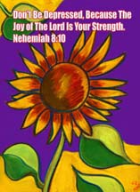 Sunflower postcard by artist Angie Young